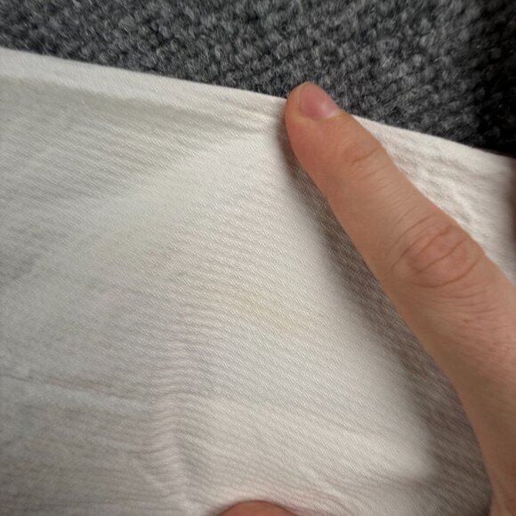 Massimo Dutti Men White Long Sleeve Button Up Shirt Elbow Patches Large Finest - Picture 16 of 16